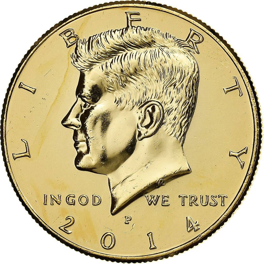 United States, Half Dollar, 2014, Philadelphia, Gold plated, MS(64)