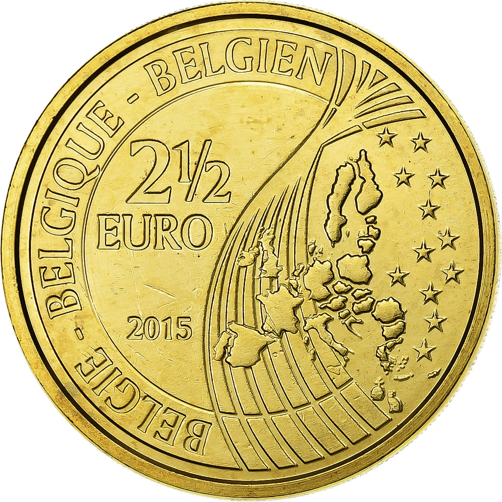 Belgique, 2-1/2 Euro, Bataille de Waterloo, 2015, Laiton, FDC