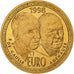 Frankrijk, Medaille, 10 Euro, De Gaulle-Adenauer, 1998, Copper Gilt, FDC