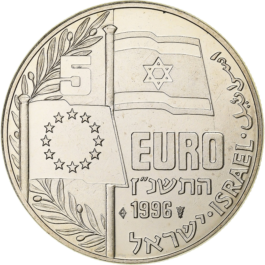 Israel, 5 Euro, 1996, Copper-nickel, MS(65-70)