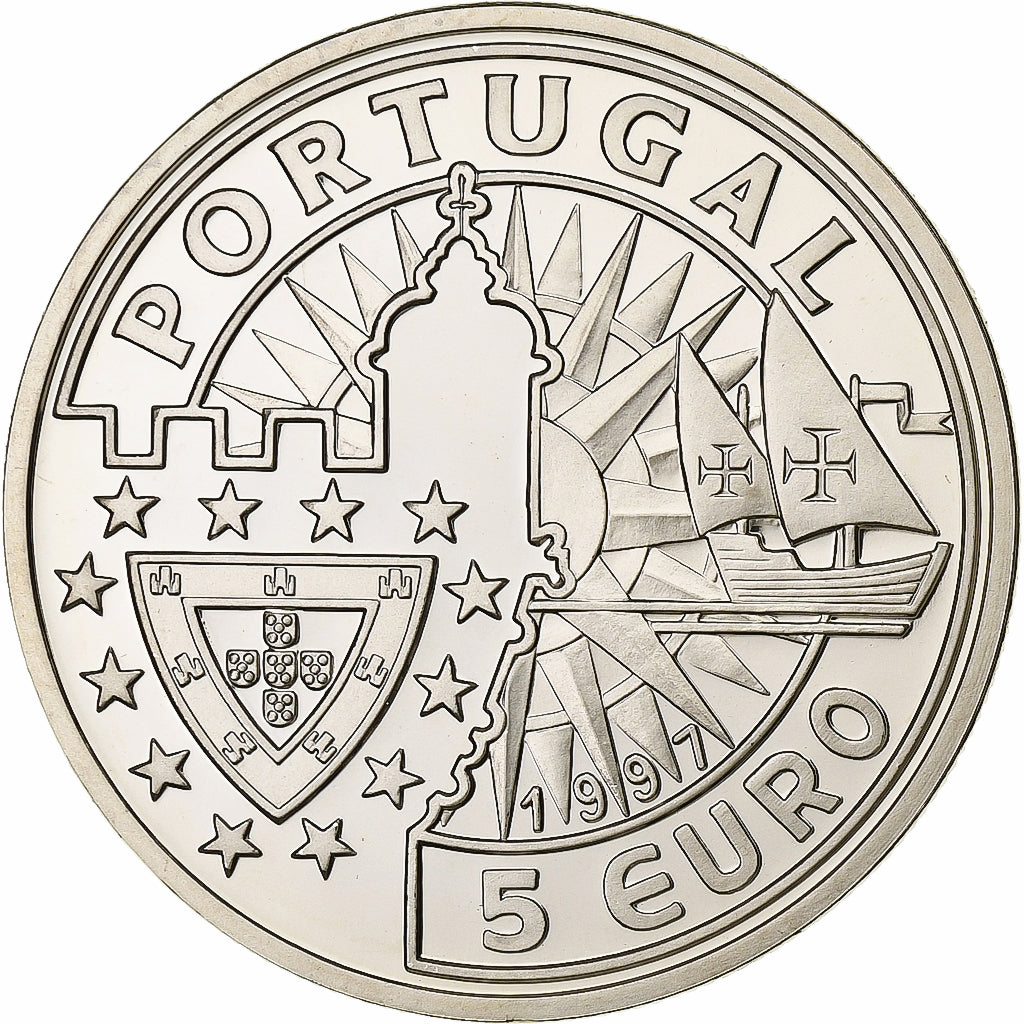 Portugal, 5 Euro, Isabelle de Portugal, 1996, Copper-nickel, MS(65-70)