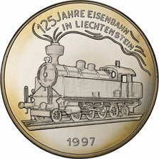 Liechtenstein, 5 Euro, 125 Jahre Eisenbahn, 1997, Cobre - níquel, Prueba, FDC