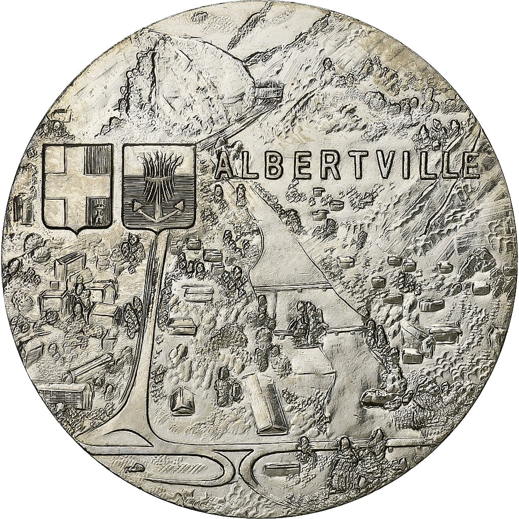 Francia, medaglia, Jeux Olympiques d'Albertville, 1992, Rame-nichel, SPL+