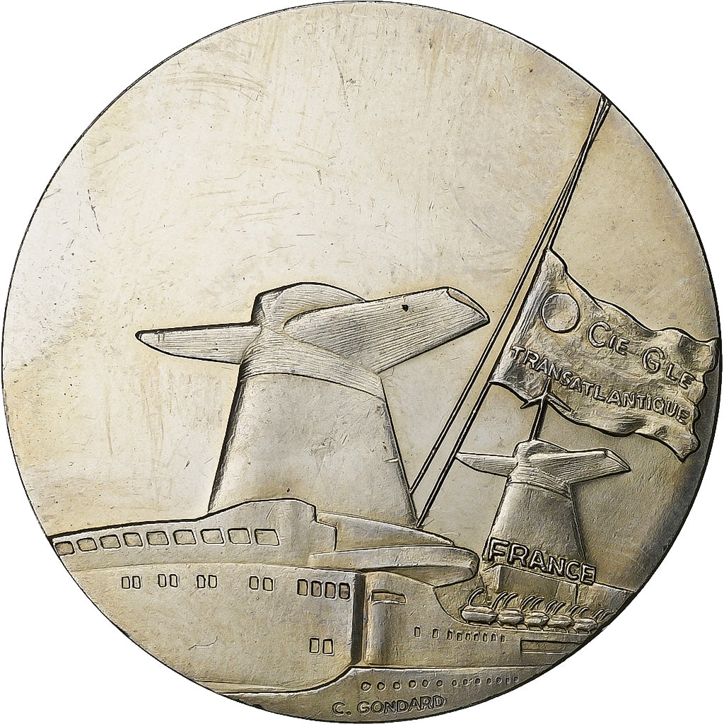 Francia, medaglia, Les Grands Transatlantiques, France, 1962, Nichel, C.