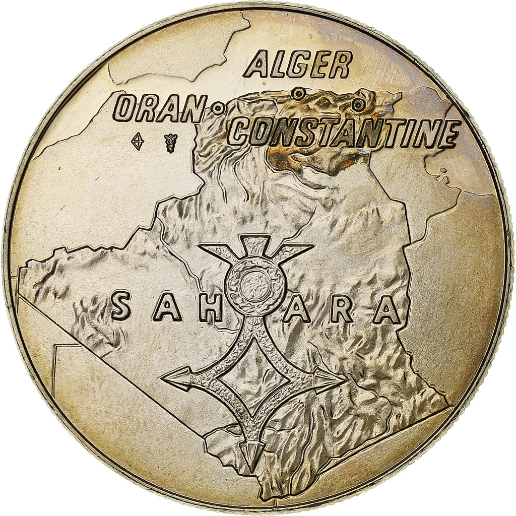Francia, medaglia, Hommage aux Combattants d'Algérie, Rame-nichel, FDC