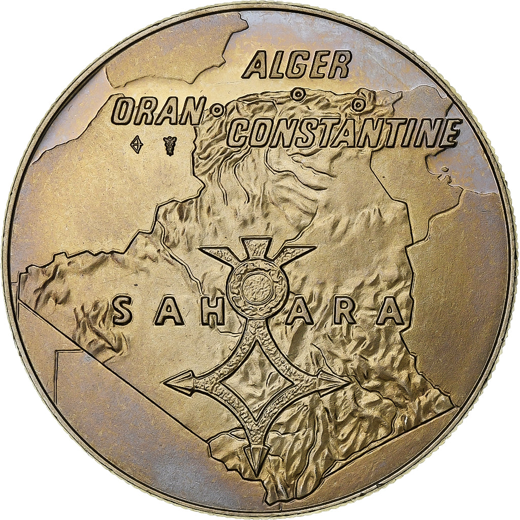 Francia, medaglia, Hommage aux Combattants d'Algérie, Rame-nichel, FDC