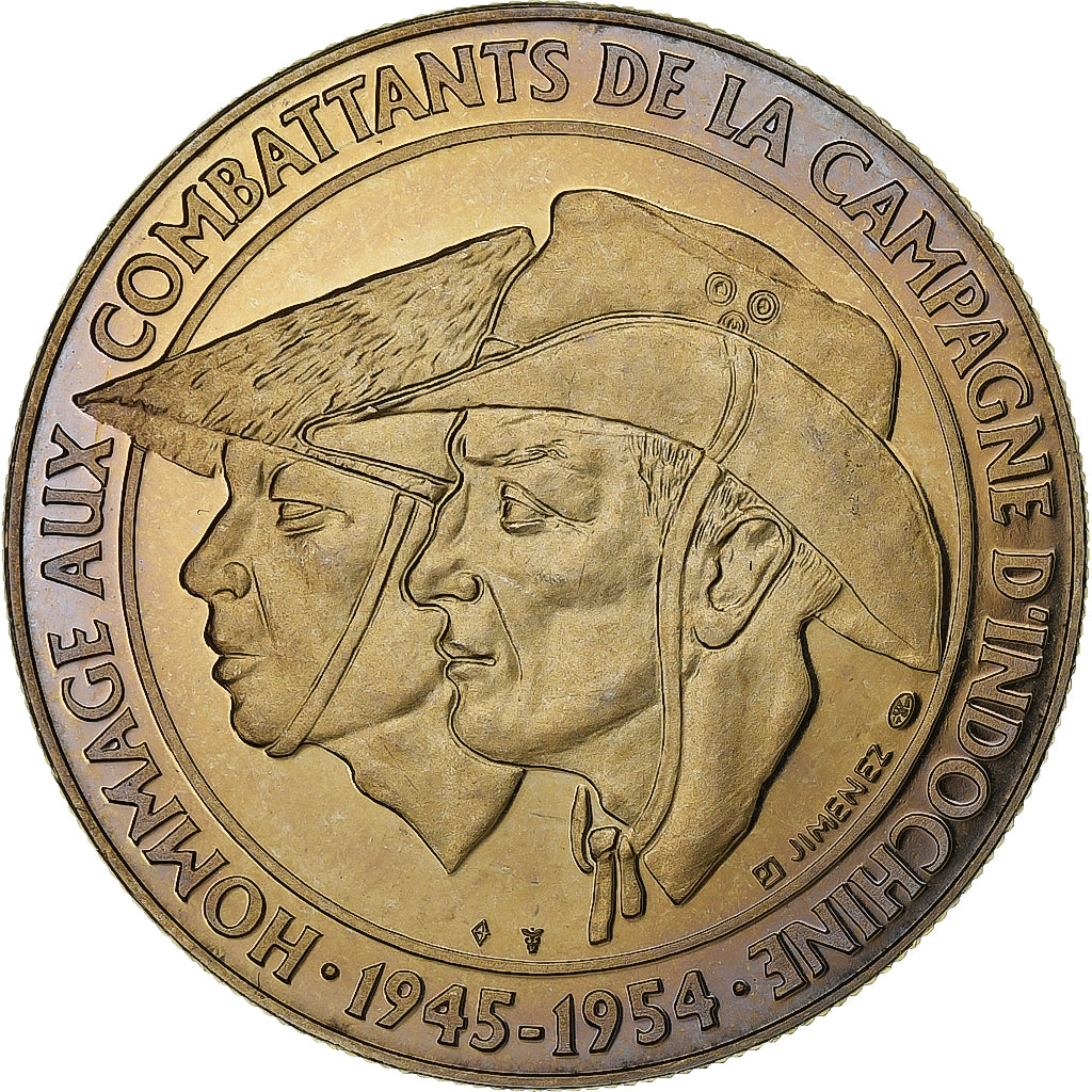 Francia, medaglia, Hommage aux Combattants de la Campagne d'Indochine, Doratura