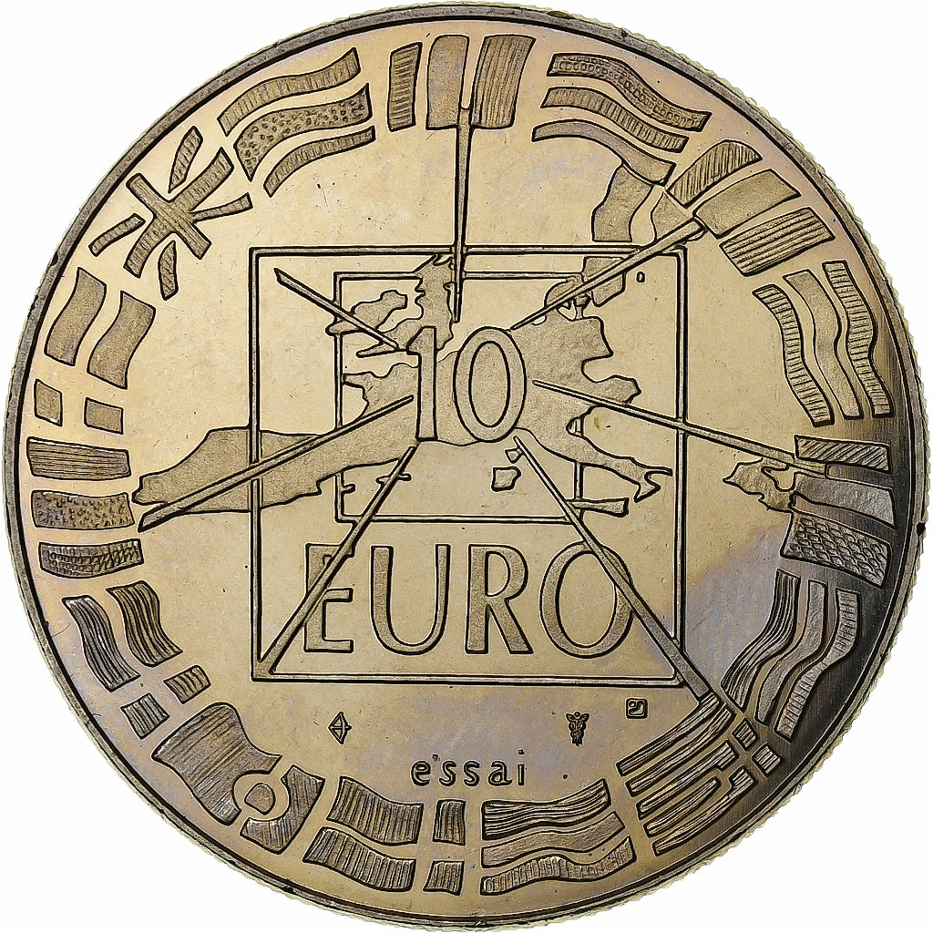 Francia, medaglia, 10 Euro, De Gaulle-Adenauer, 1998, Rame-nichel, SPL+