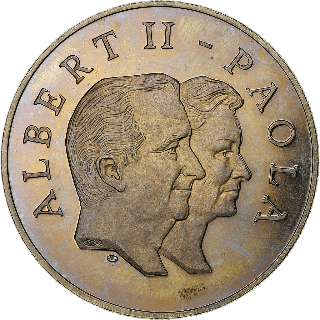 Países Baixos, 10 Euro, Albert II-Paola, Cobre-níquel, MS(64)