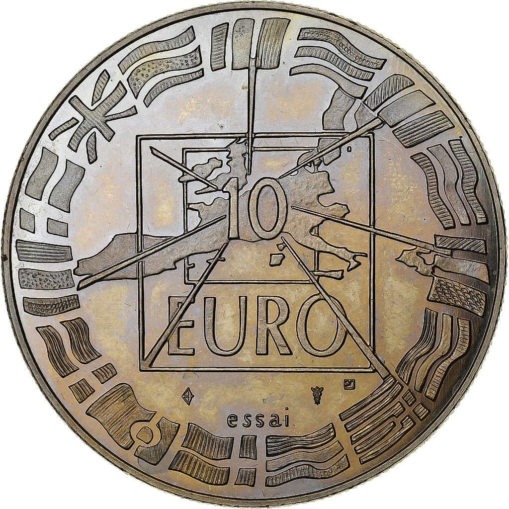 Países Baixos, 10 Euro, Albert II-Paola, Cobre-níquel, MS(64)