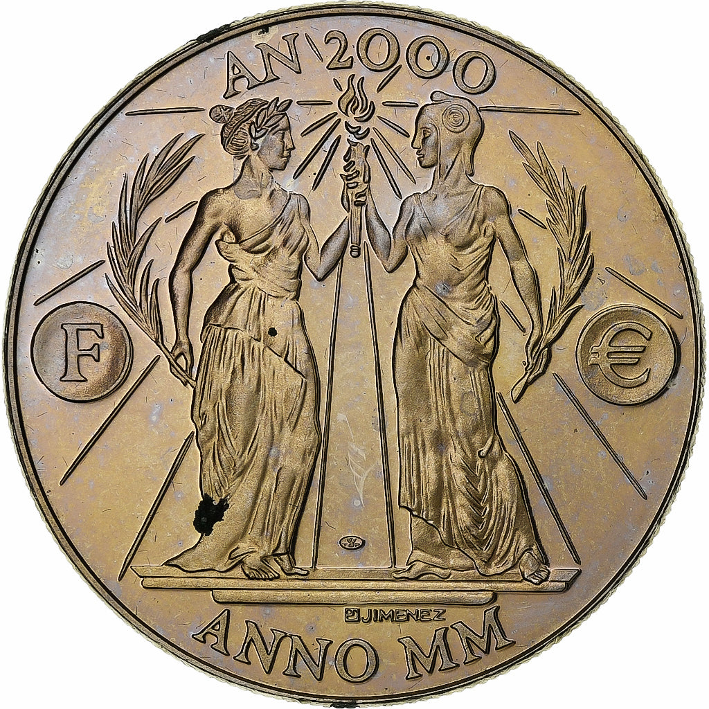France, Medal, Europa, Passage à l'An 2000, 2000, Copper-nickel, MS(63)