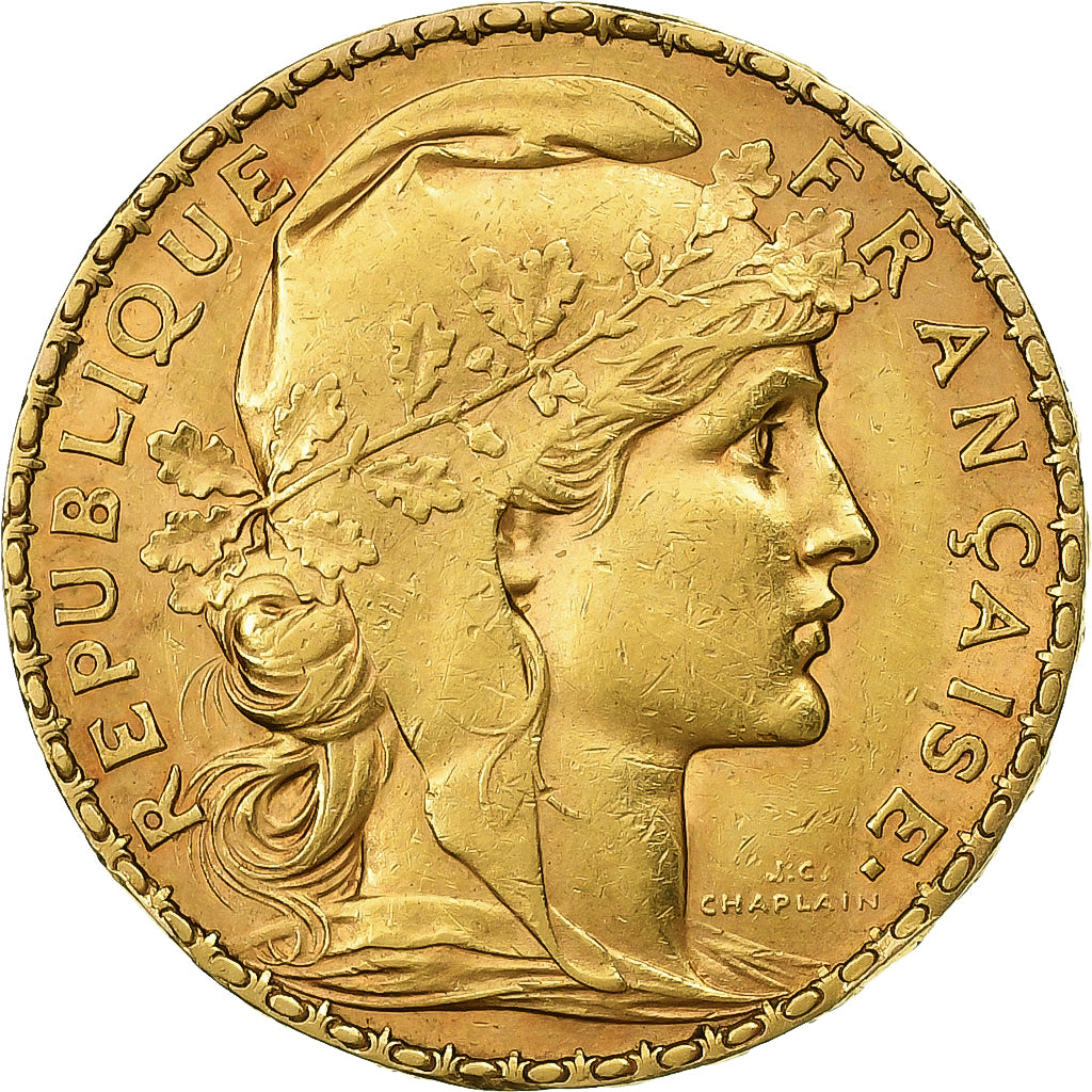 Francia, 20 Francs, Marianne, 1900, Paris, Oro, MBC, Gadoury:1064, KM:847