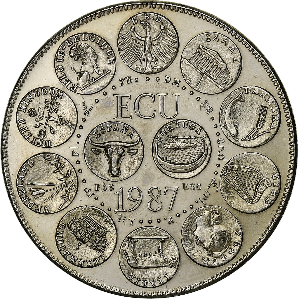 France, Medal, Ecu Europa, Marianne, 1987, Copper-nickel, MS(63)