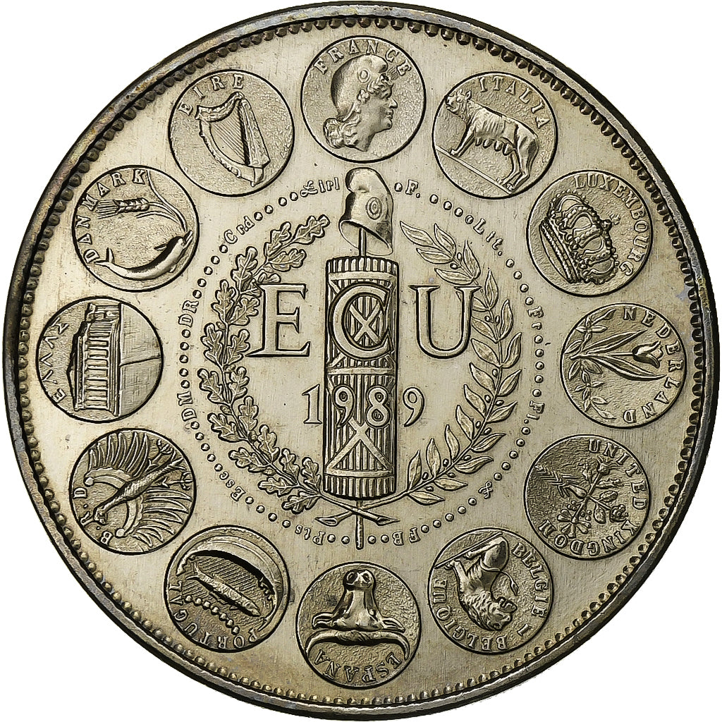 Francia, medaglia, Ecu Europa, Marianne, 1989, Rame-nichel, SPL