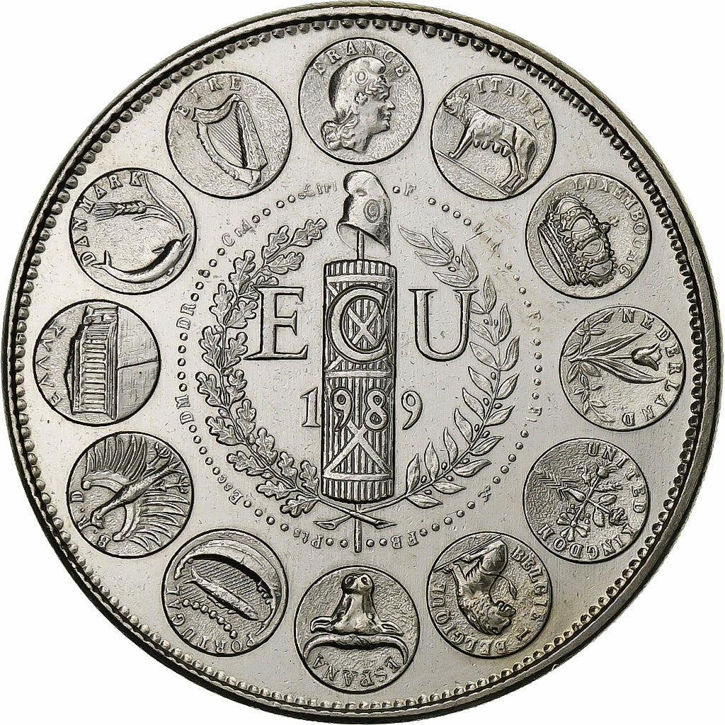 Francia, medaglia, Ecu Europa, Marianne, 1989, Rame-nichel, SPL