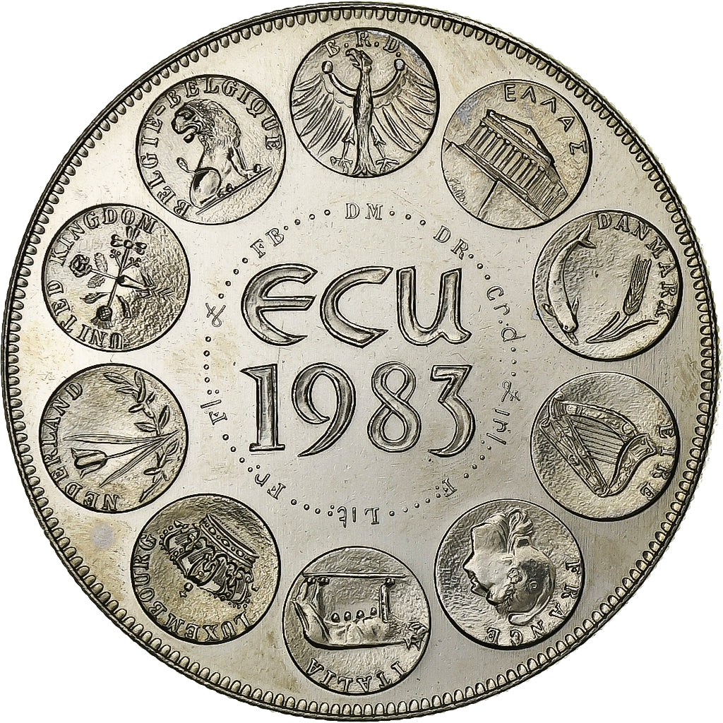 Francia, medaglia, Ecu Europa, Europe Assise, 1983, Rame-nichel, SPL