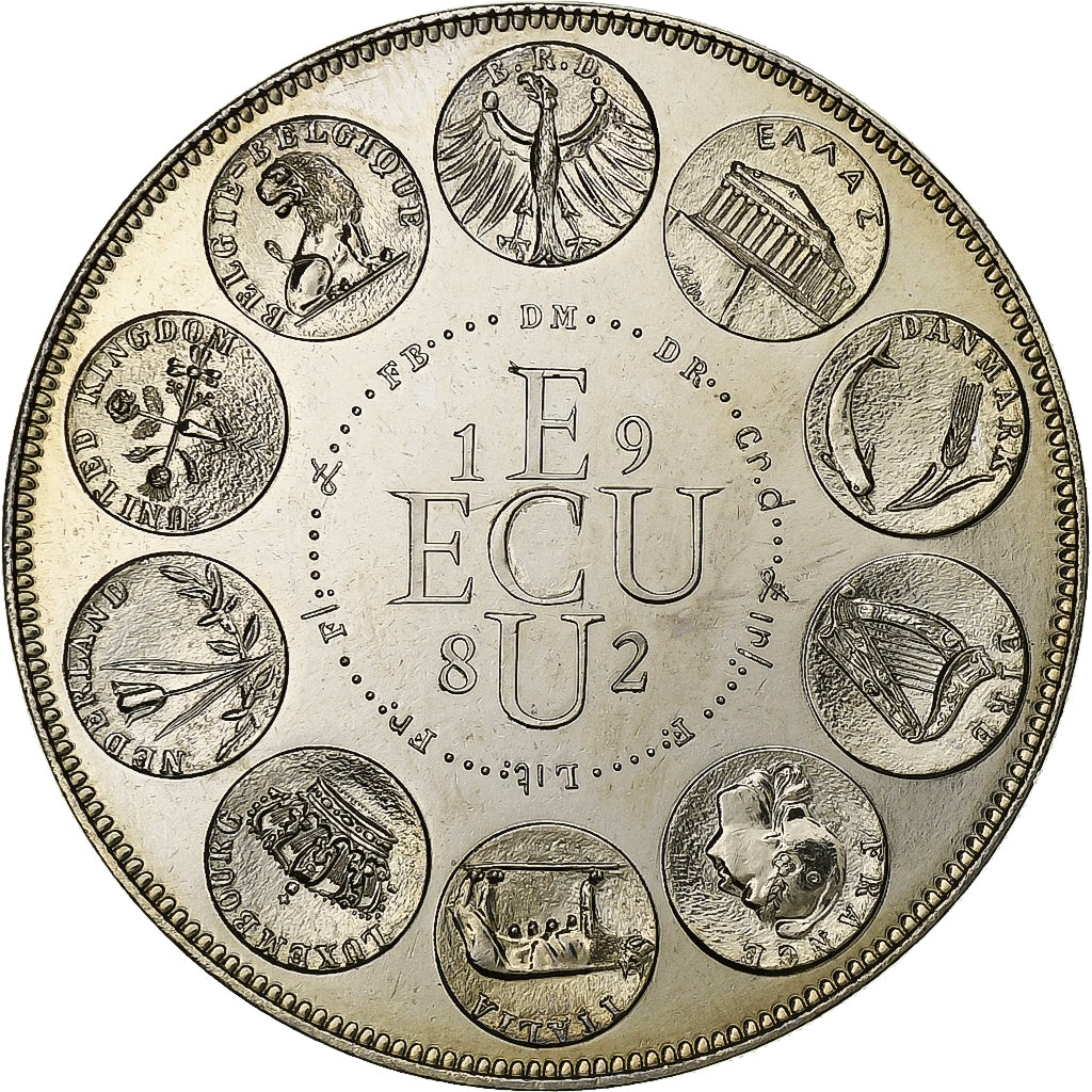 Francia, medaglia, Ecu Europa, Europe Assise, 1982, Rame-nichel, SPL+