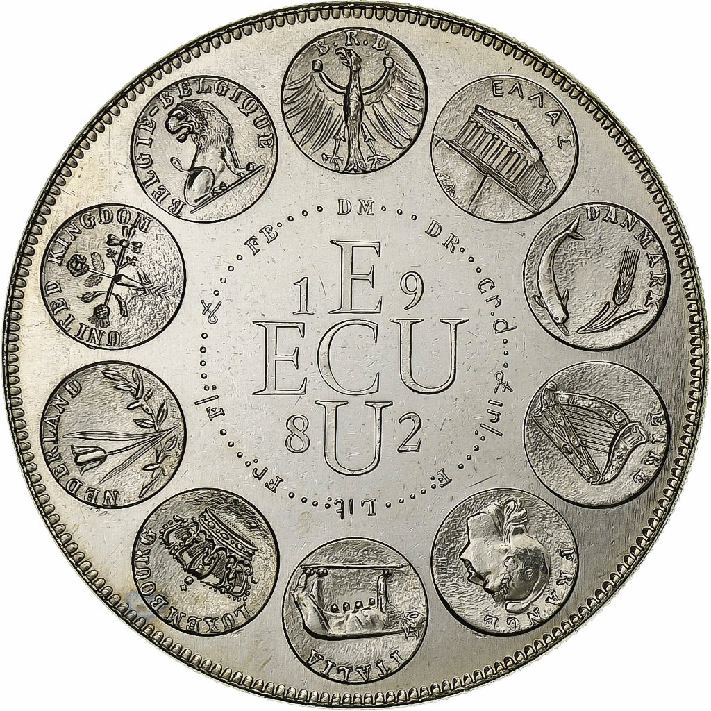 Francia, medaglia, Ecu Europa, Europe Assise, 1982, Rame-nichel, SPL
