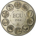 Francia, medaglia, Ecu Europa, Europe Assise, 1984, Rame-nichel, SPL