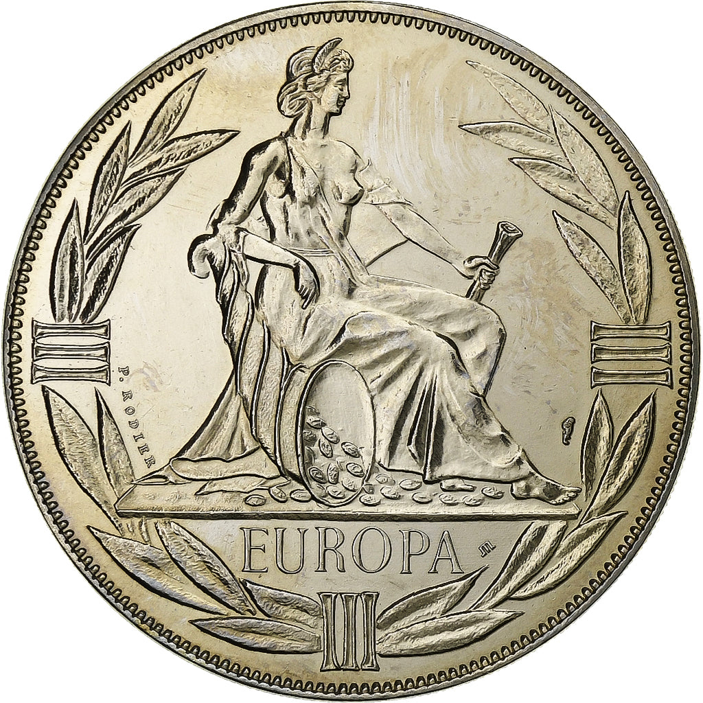 Francia, medaglia, Ecu Europa, Europe Assise, 1984, Rame-nichel, SPL+