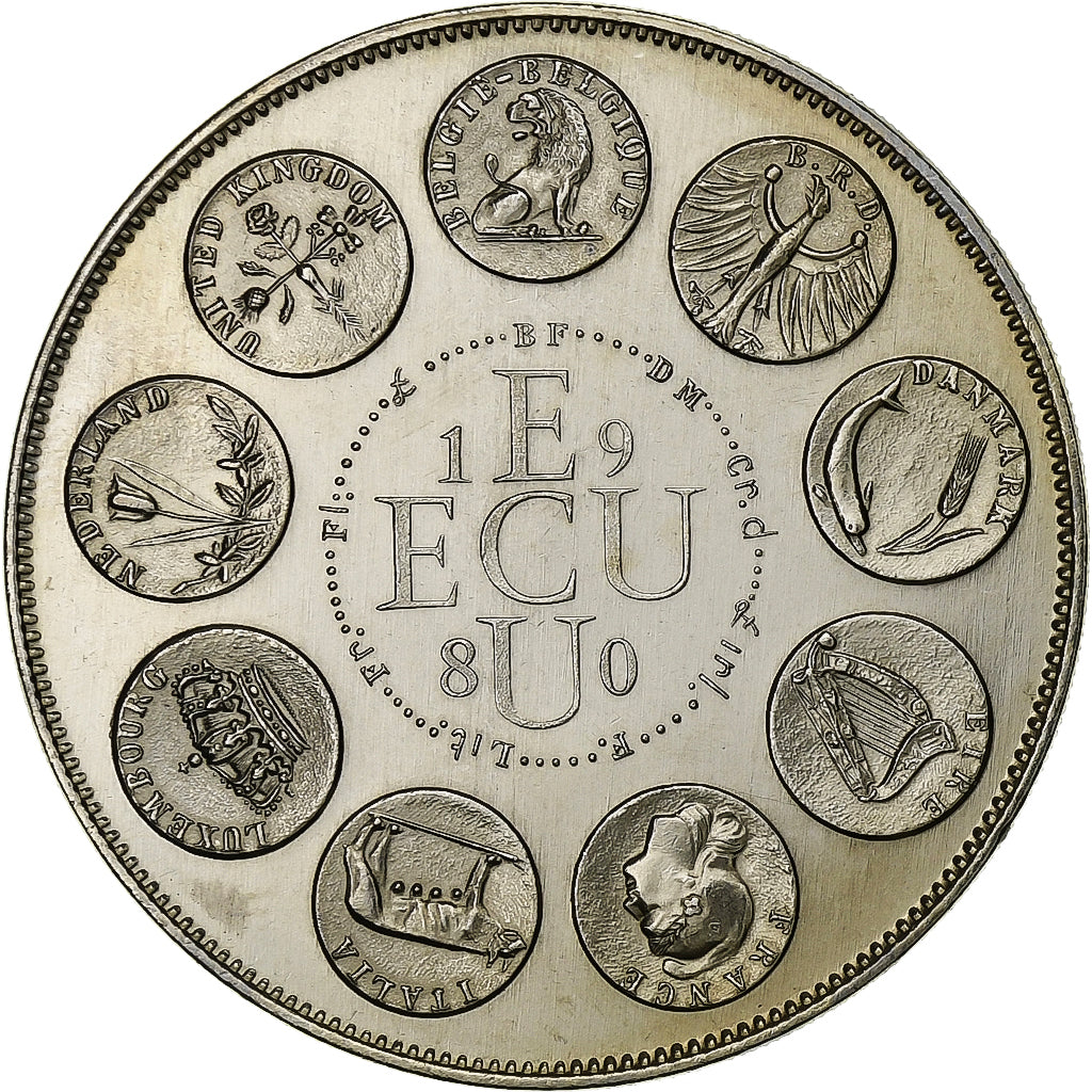 Francia, medaglia, Ecu Europa, Europe Assise, 1980, Rame-nichel, SPL+