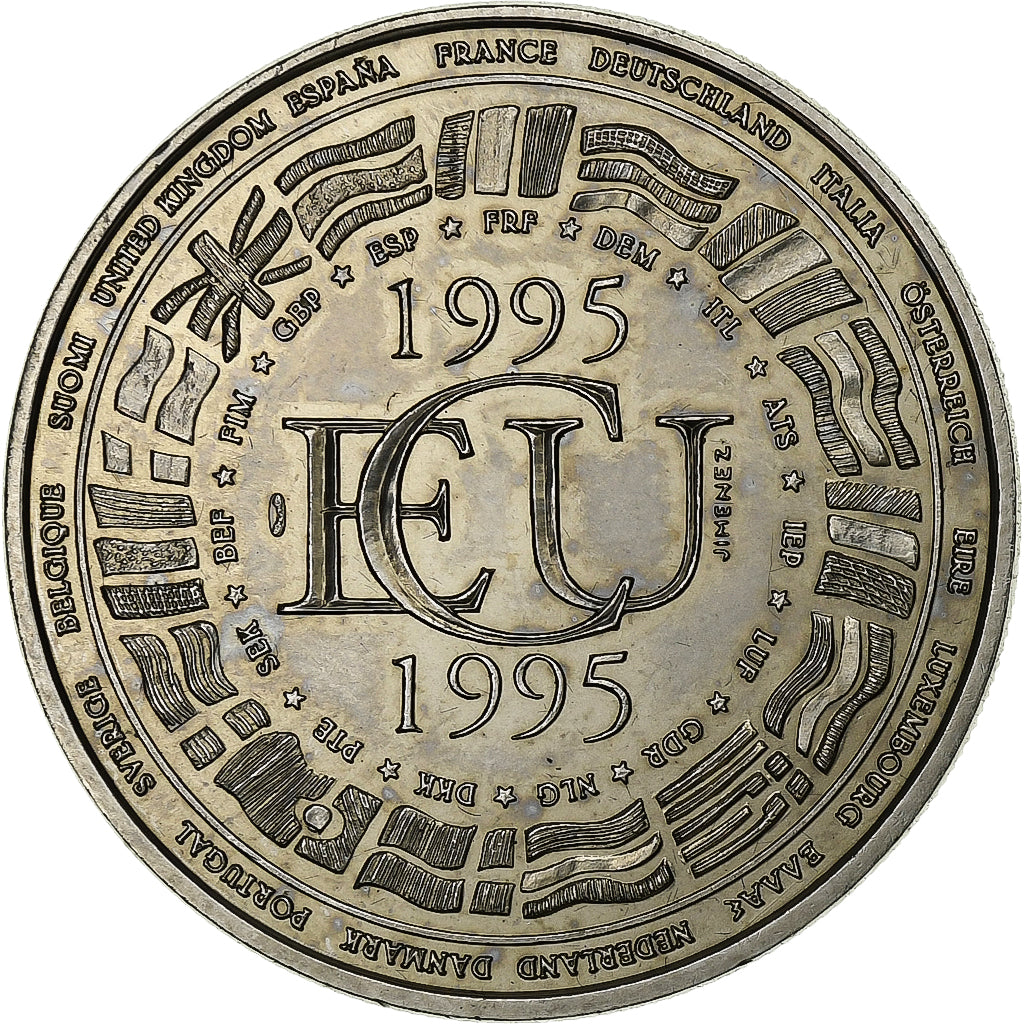 France, Medal, Ecu Europa, 1995, Copper-nickel, MS(63)
