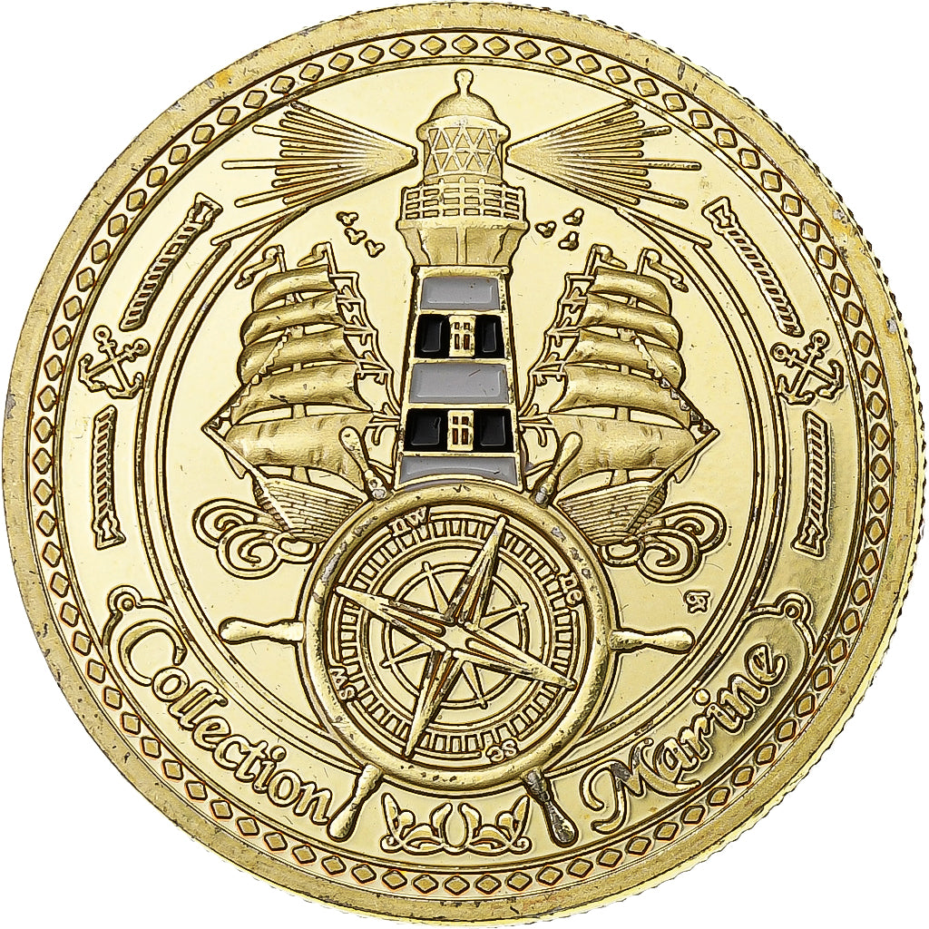France, Medal, Phare Saint Mathieu, Bretagne, Copper-nickel Aluminium, MS(63)