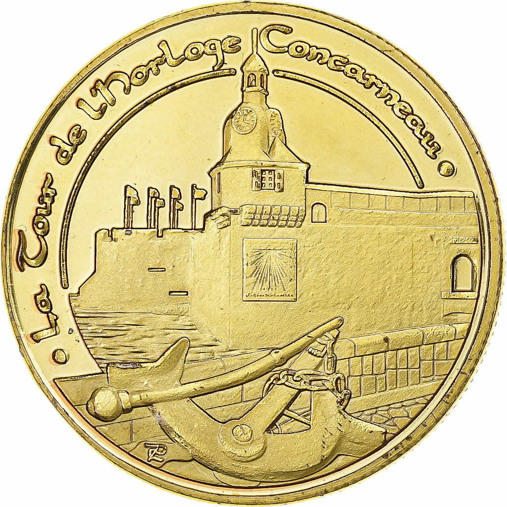 France, Medal, Concarneau - La tour de l'horloge, Copper-nickel Aluminium