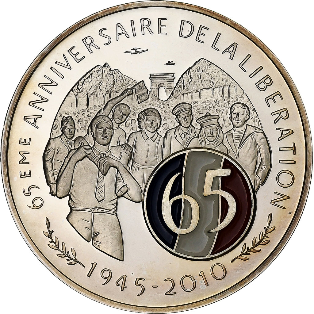 France, Medal, 65ème Anniversaire de la Libération, Silver, MS(65-70)