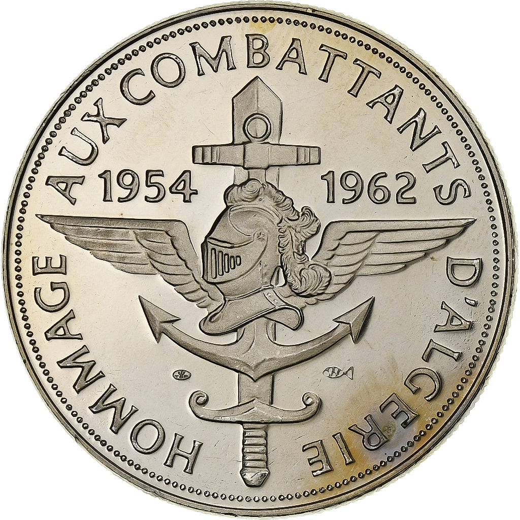 Francia, medaglia, Hommage aux Combattants d'Algérie, Rame-nichel, SPL