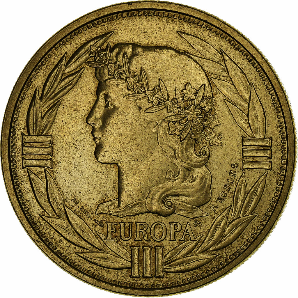 France, Medal, Ecu Europa, Marianne, 1991, Bronze Florentin, AU(55-58)
