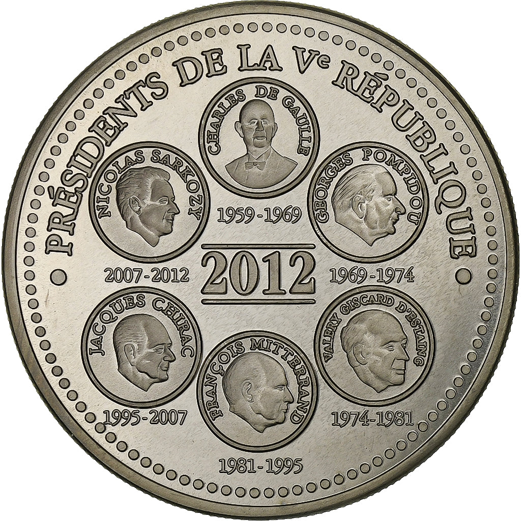 Francia, medaglia, Présidents de la Vème République, Elysée, 2012