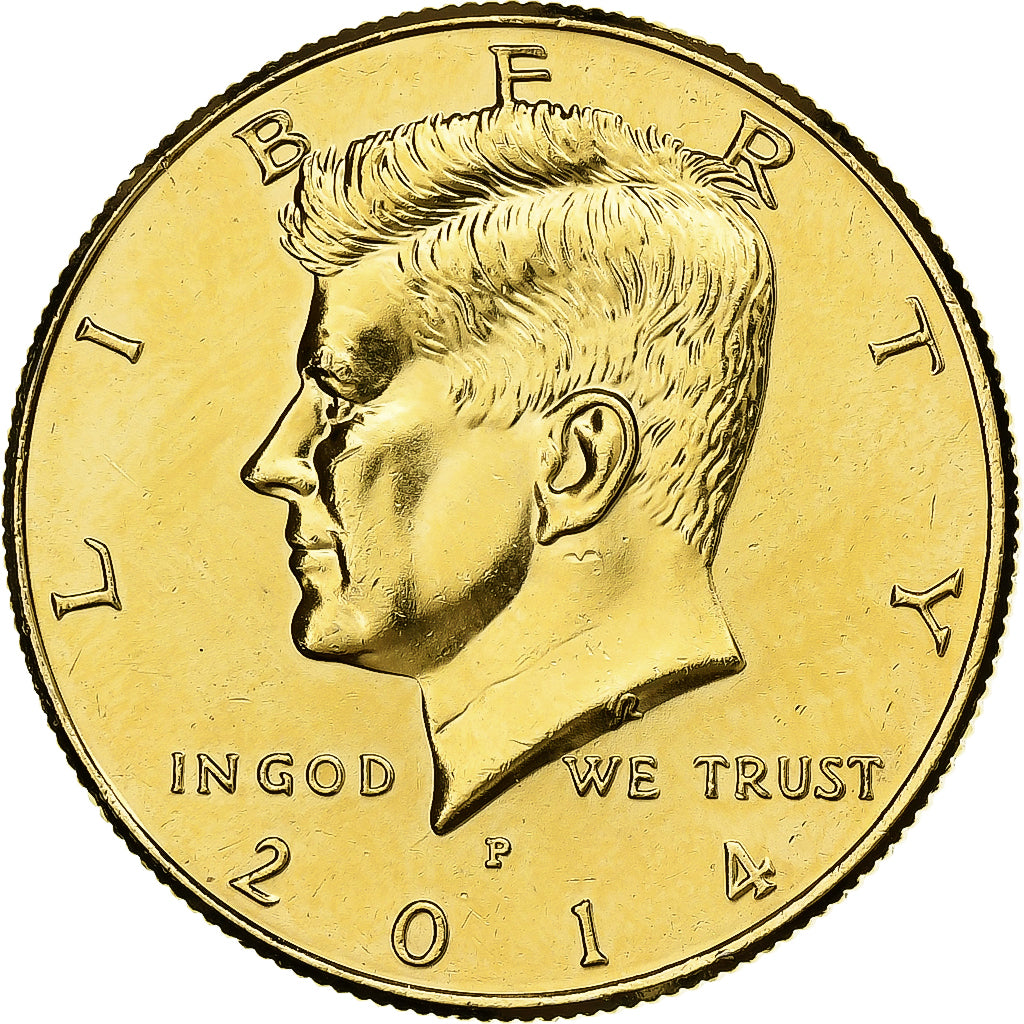 United States, Half Dollar, 2014, Philadelphia, Gold plated, MS(63)