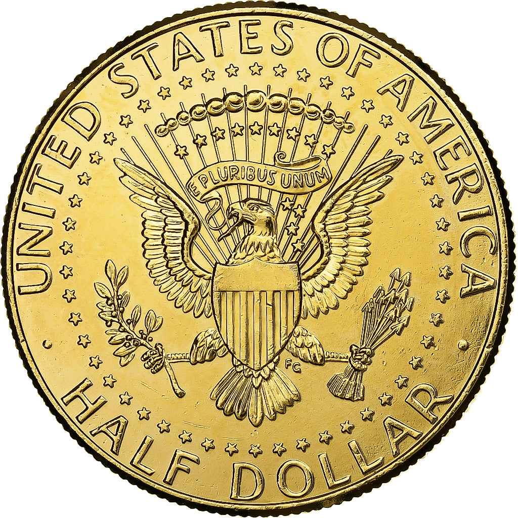 United States, Half Dollar, 2014, Philadelphia, Gold plated, MS(63)