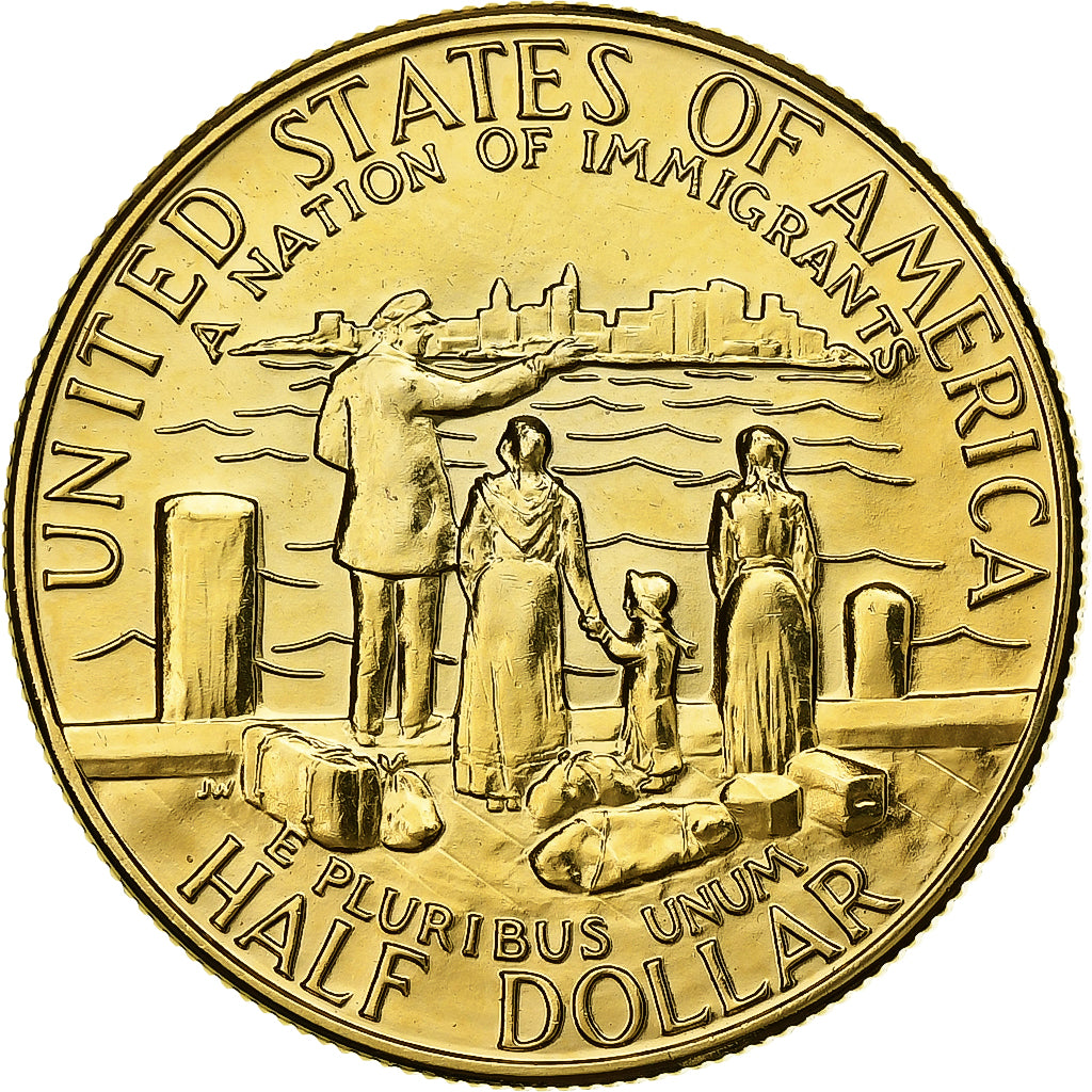 Estados Unidos da América, Half Dollar, 1986, U.S. Mint, Cobre-Níquel Dourado