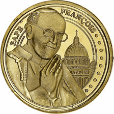 Vatican, Medal, Le Pape François, Copper-Nickel Gilt, MS(64)