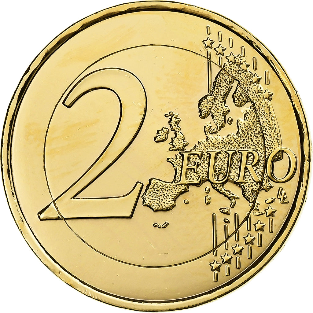 France, 2 Euro, Fantaisy coinage .Dorée, 2013, Goldine, MS(63)