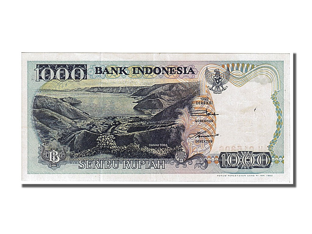 Banknote, Indonesia, 1000 Rupiah, 1992, KM:129a, AU(55-58)