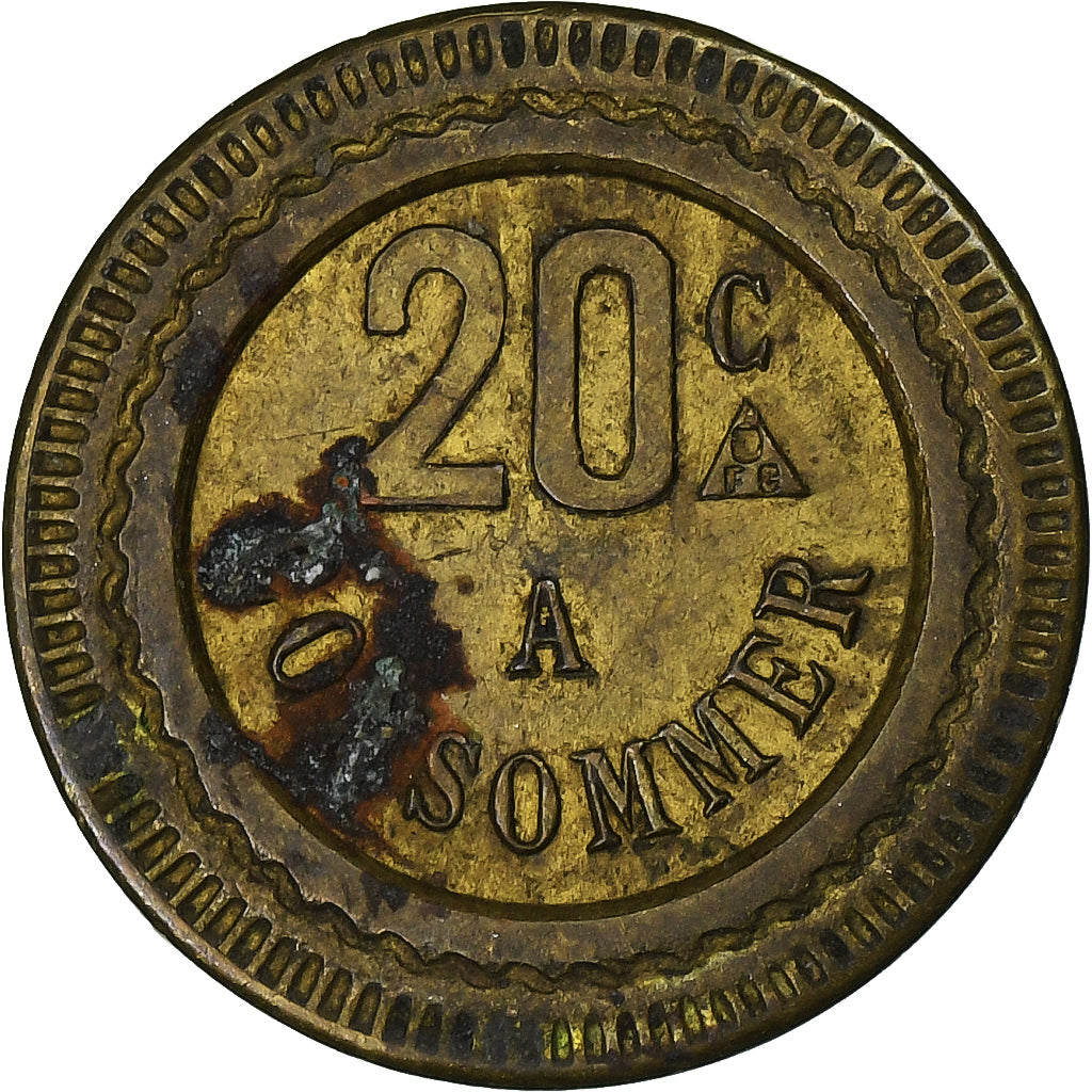 Francia, 20 Centimes, A Consommer, Ottone, N°100, MB
