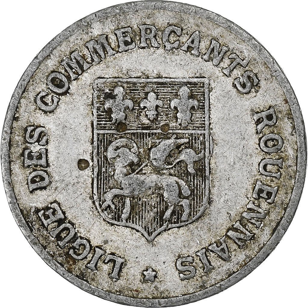 França, Ligue des commerçants rouennais, 10 Centimes, 1920, VF(20-25)