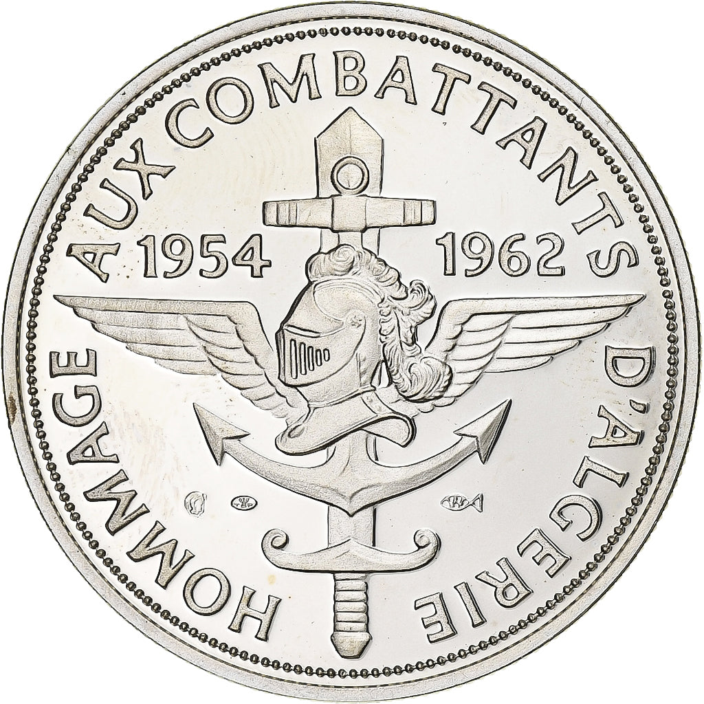 France, Medal, Hommage aux Combattants d'Algérie, Silver, MS(63)