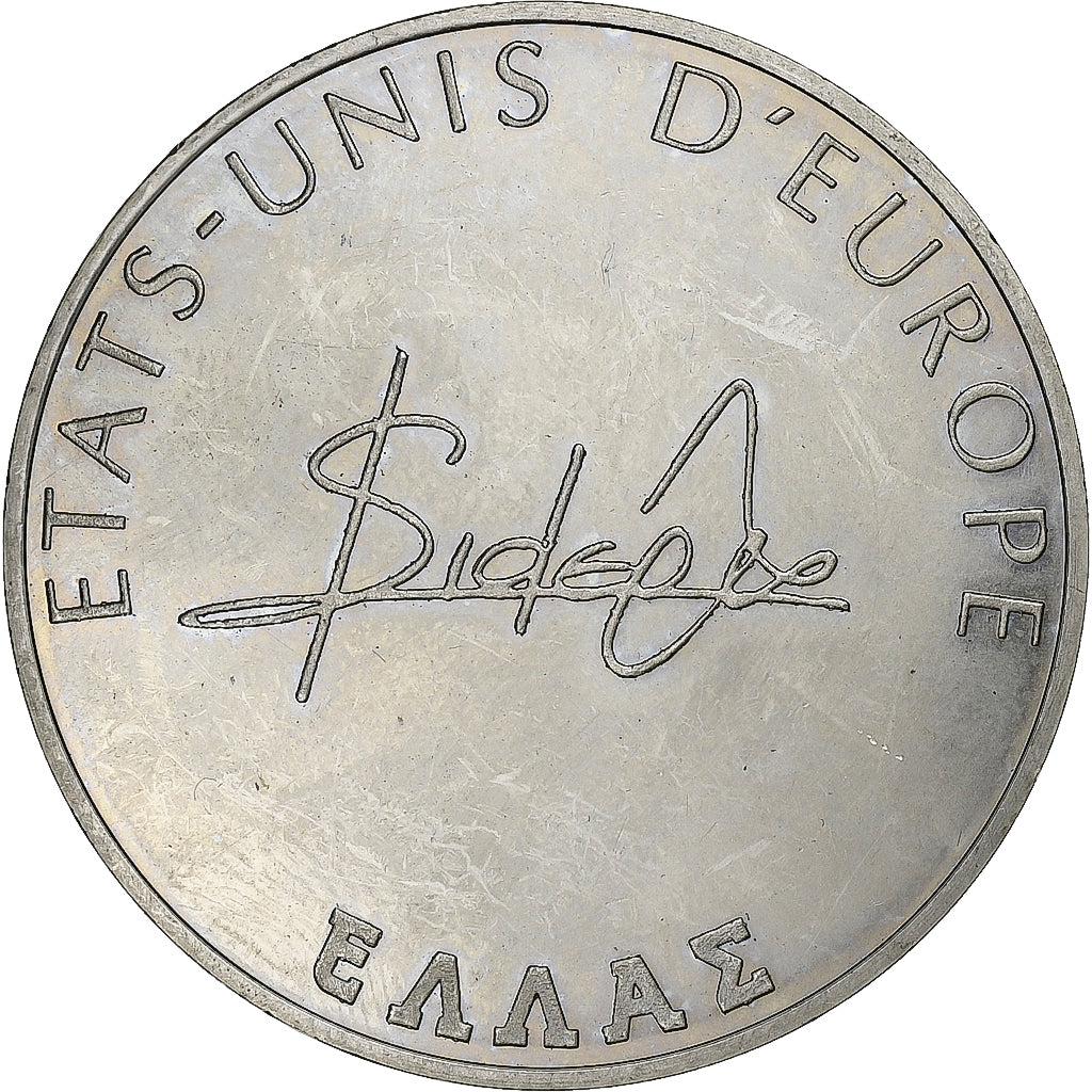Greece, Medal, Etats-Unis d'Europe, Silvered bronze, AU(55-58)