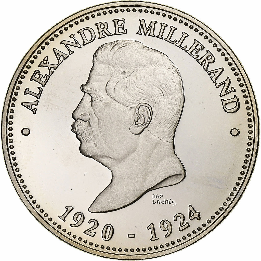 Francia, medaglia, Les Présidents de la République, Alexandre Millerand