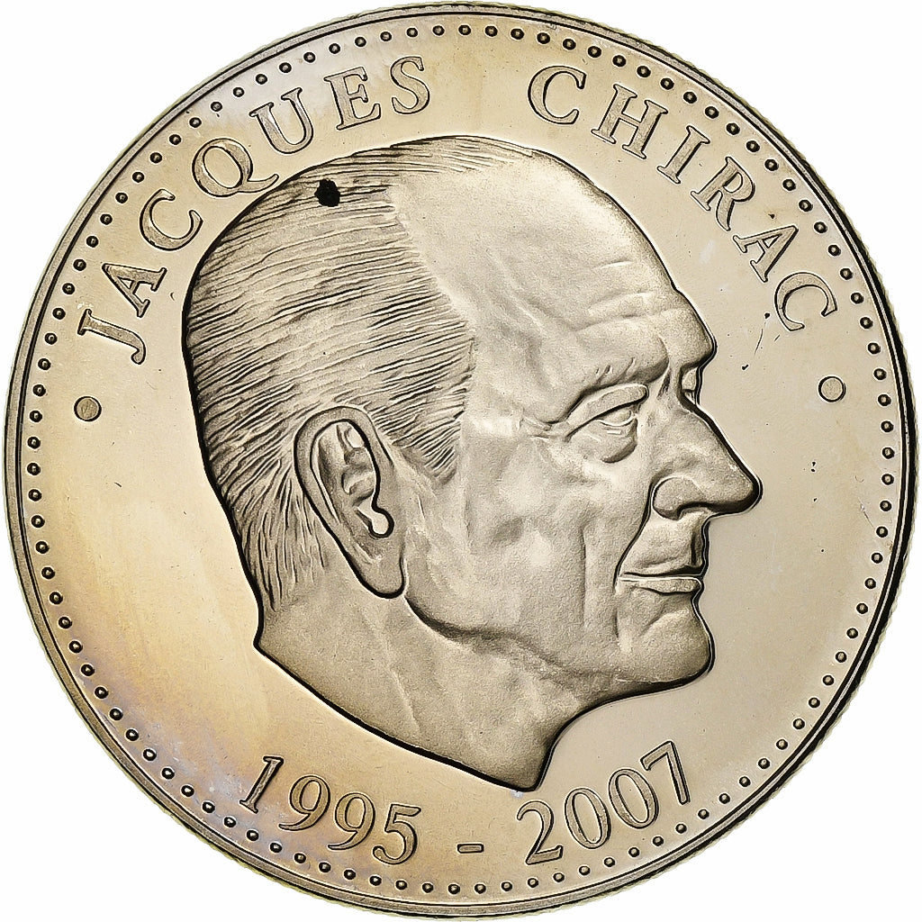 Francia, medaglia, Les Présidents de la République, Jacques Chirac