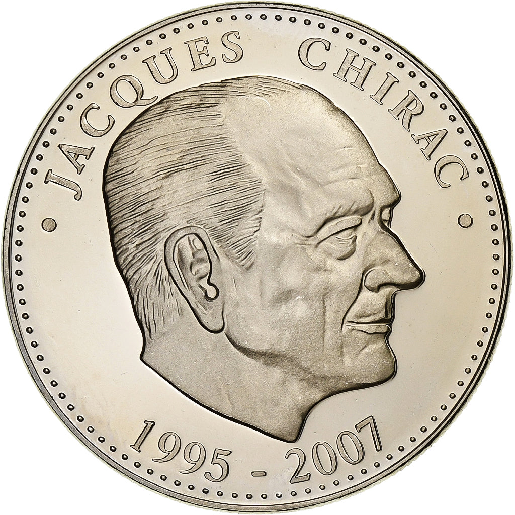 Francia, medaglia, Les Présidents de la République, Jacques Chirac