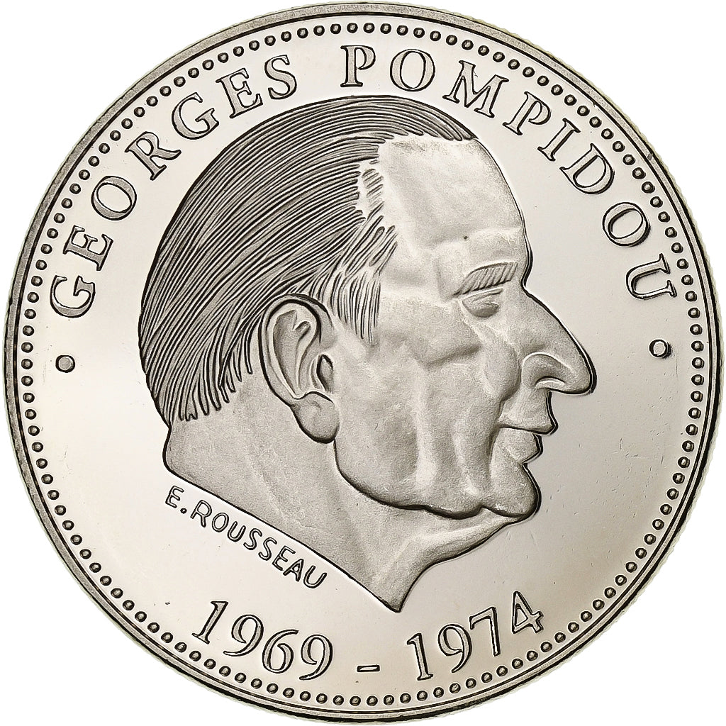 Francia, medaglia, Les Présidents de la République, Georges Pompidou