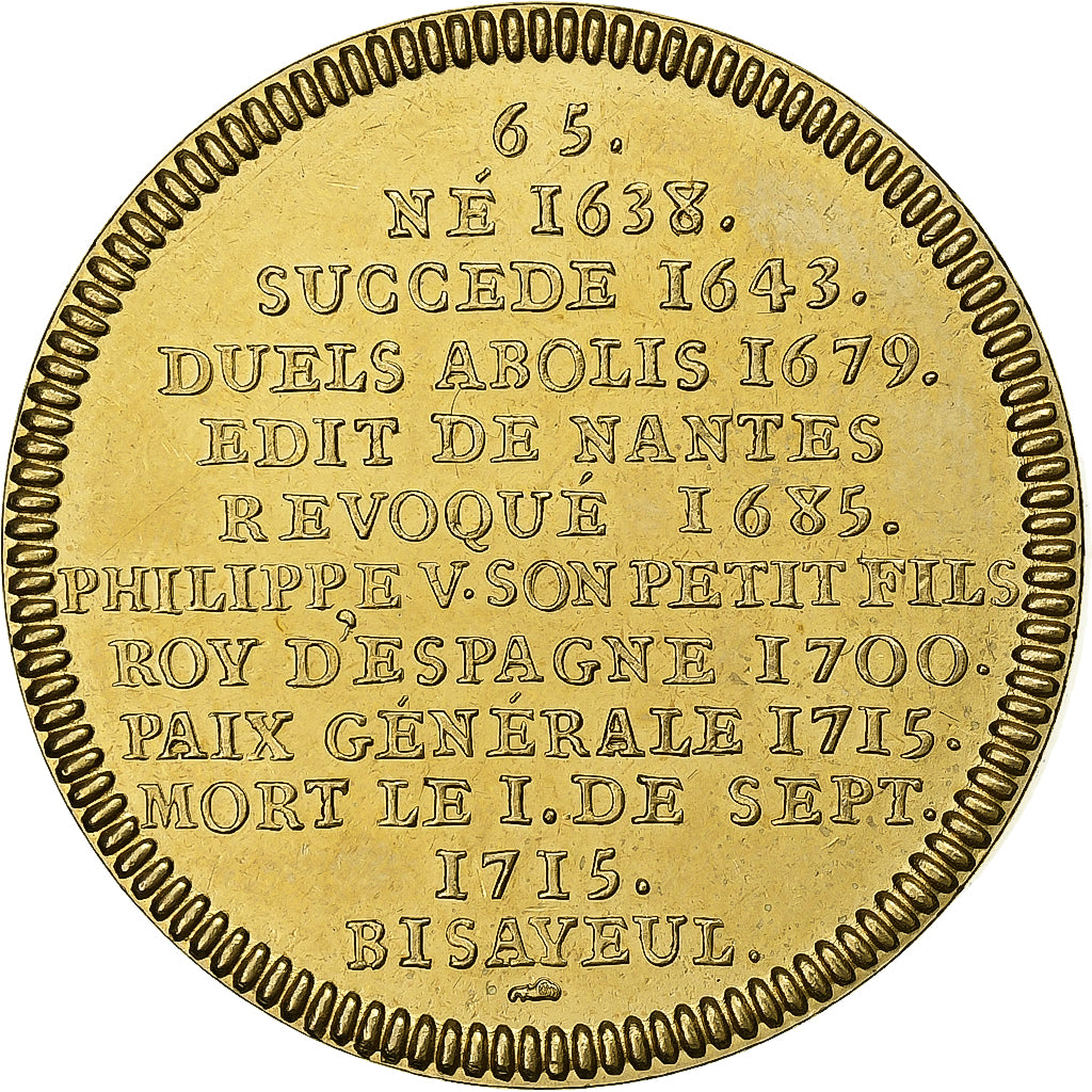 Francia, medaglia, Roi de France, Louis XIV, Rame-nichel-alluminio, Piéfort