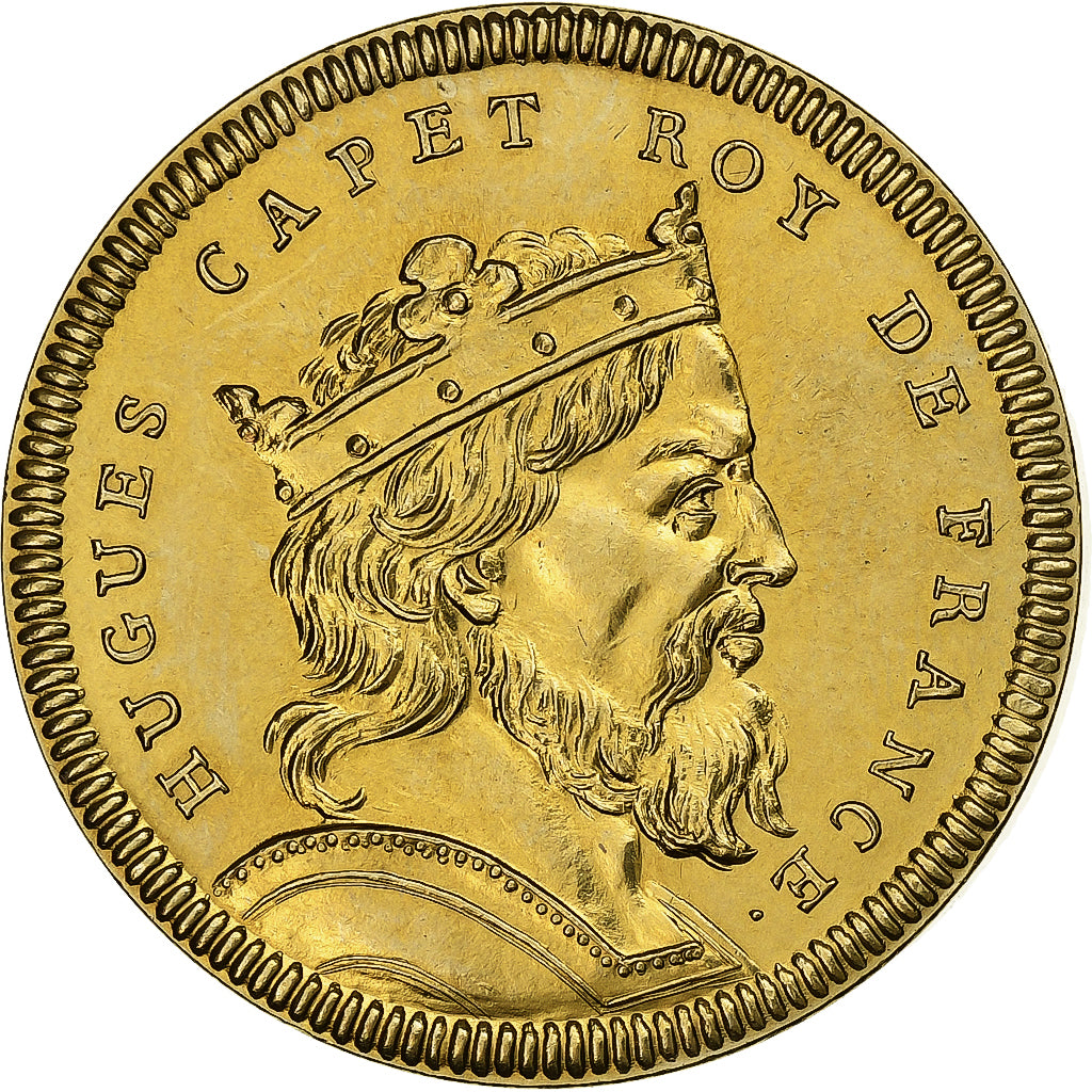 Francia, medaglia, Roi de France, Hugues Capet, Rame-nichel-alluminio, Piéfort