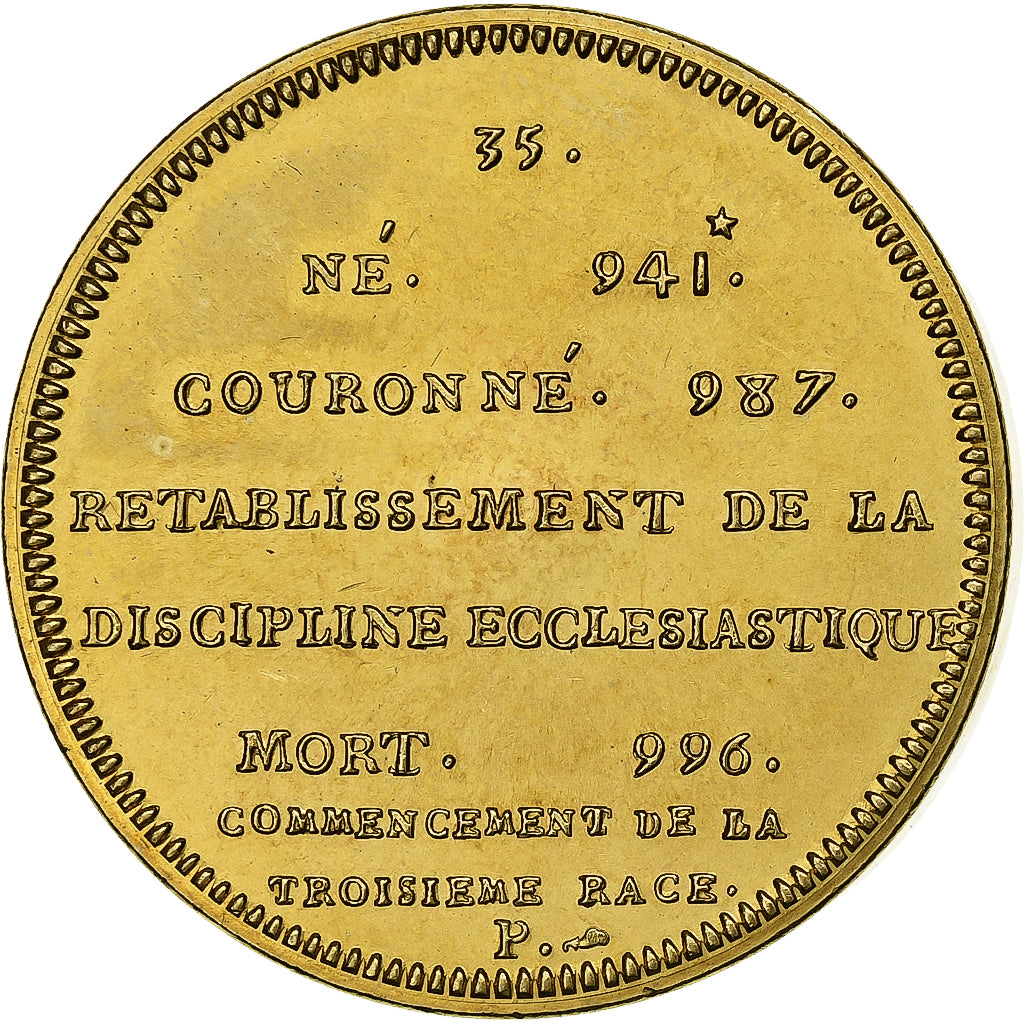 Francia, medaglia, Roi de France, Hugues Capet, Rame-nichel-alluminio, Piéfort