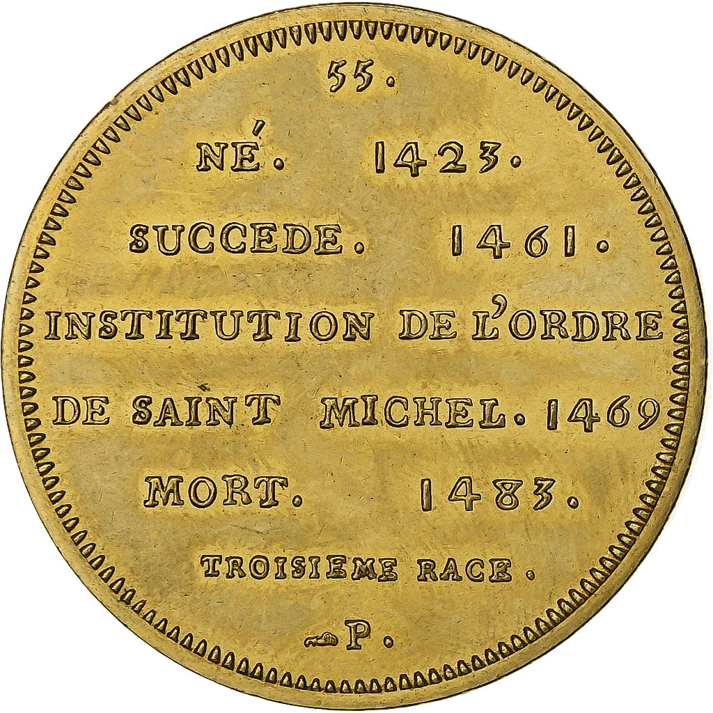 Francia, medaglia, Roi de France, Louis XI, Rame-nichel-alluminio, Piéfort